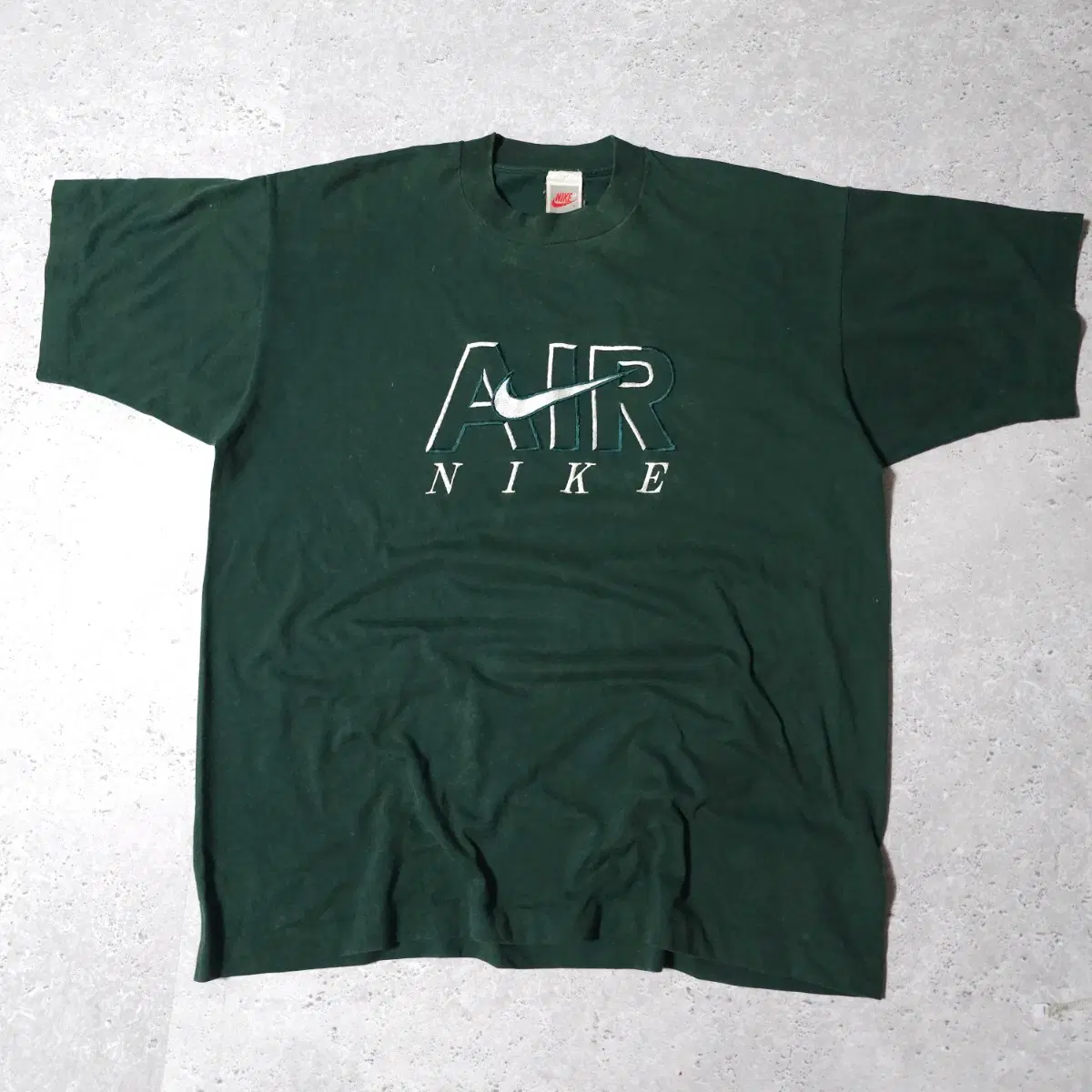 XL 나이키 빅로고 올드스쿨 90s 딥그린 오버핏 반팔 티