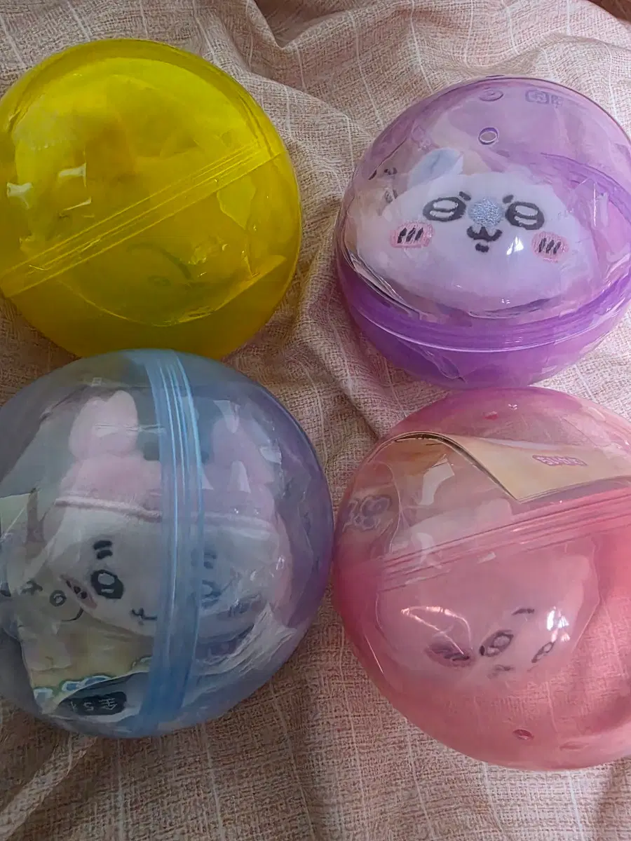 먼작귀 오카오 멀티링 4종 일괄 (우사기 모몽가 치이카와 카니)