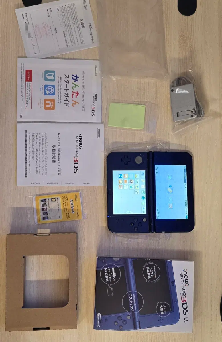 시리얼일치 풀박 닌텐도 new 3ds ll xl 일판 뉴큰다수 메탈릭 블루 닌텐도 충전기 포함