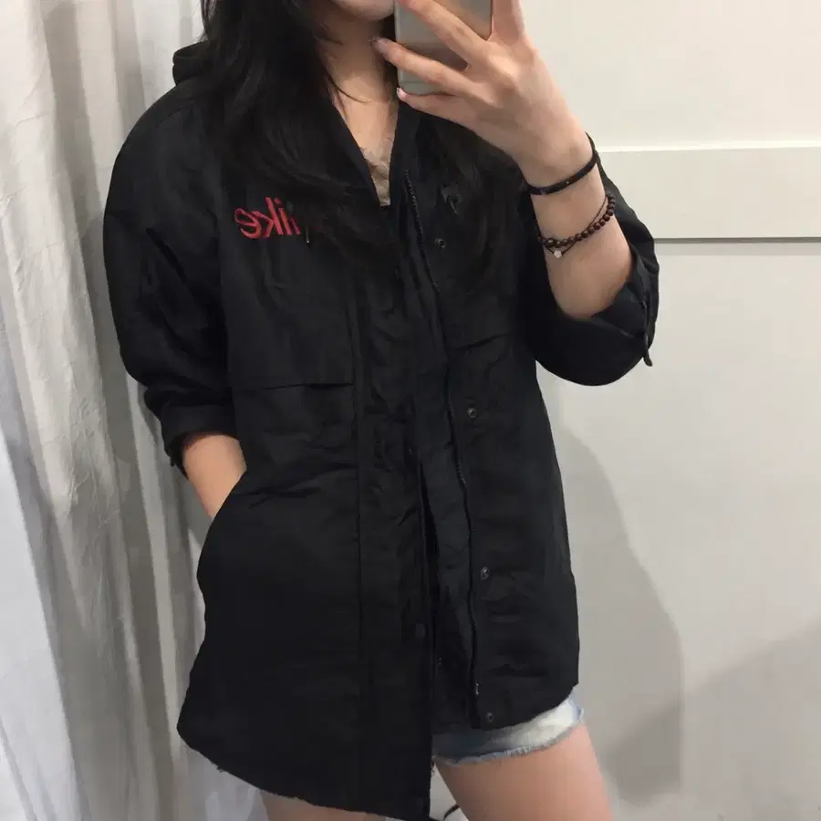 Nike 나이키 7부 후드 하프 봄버 자켓