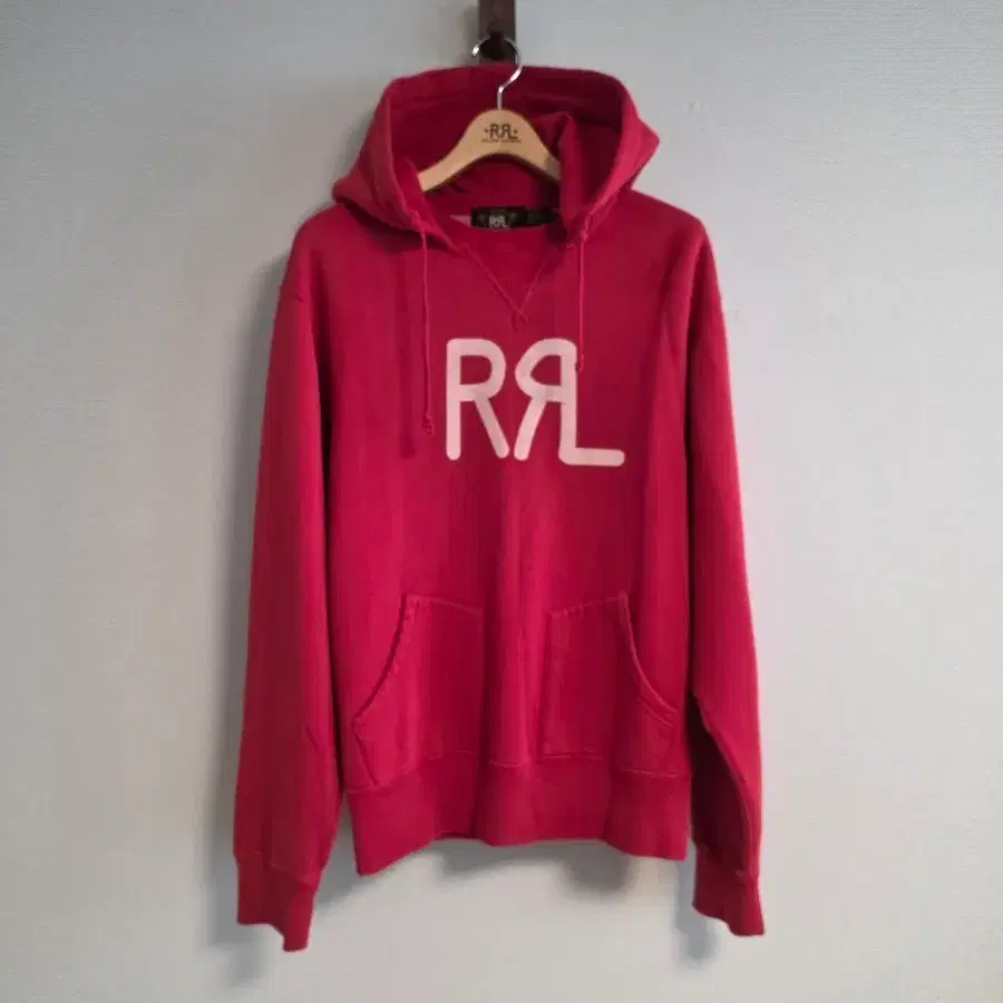 RRL 더블알엘 로고 플리스 후드 티셔츠 XL