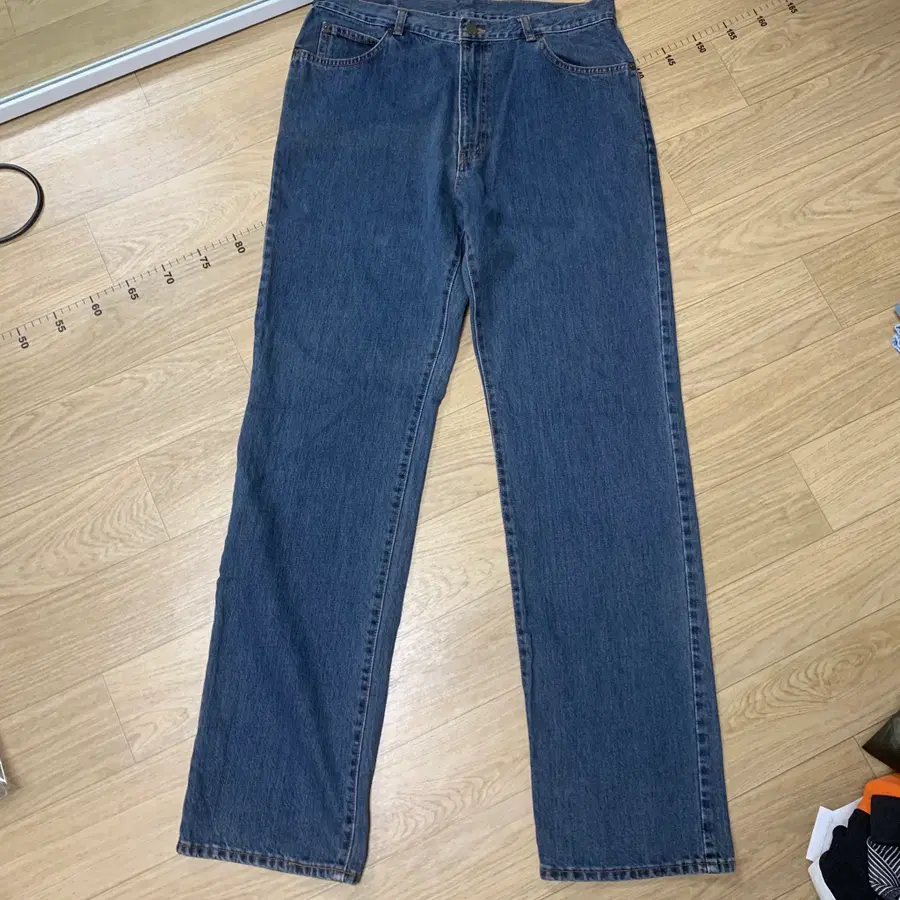 [W34] 90s 겐조 진 KENZO JEANS 호쿠사이 파도 패치, 후지산 스티치 데님 (총장 117cm)