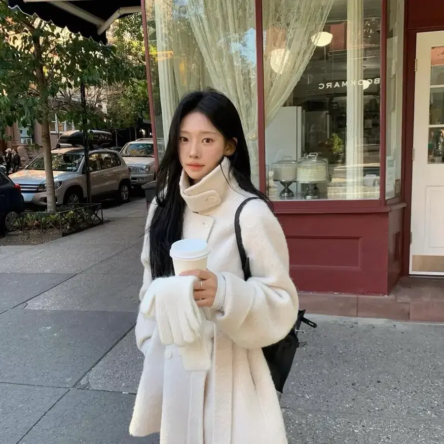 (실물사진있음) leeds 리즈 애쉬 알파카 하프 코트 샵리즈 ash alpaca half coat