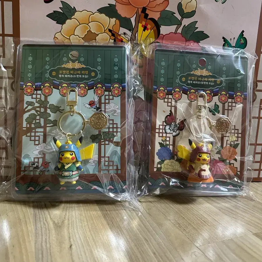 고풍상점 포켓몬 스토어 전통에디션 4탄 피규어 키링 피카츄(수컷 암컷의 모습)