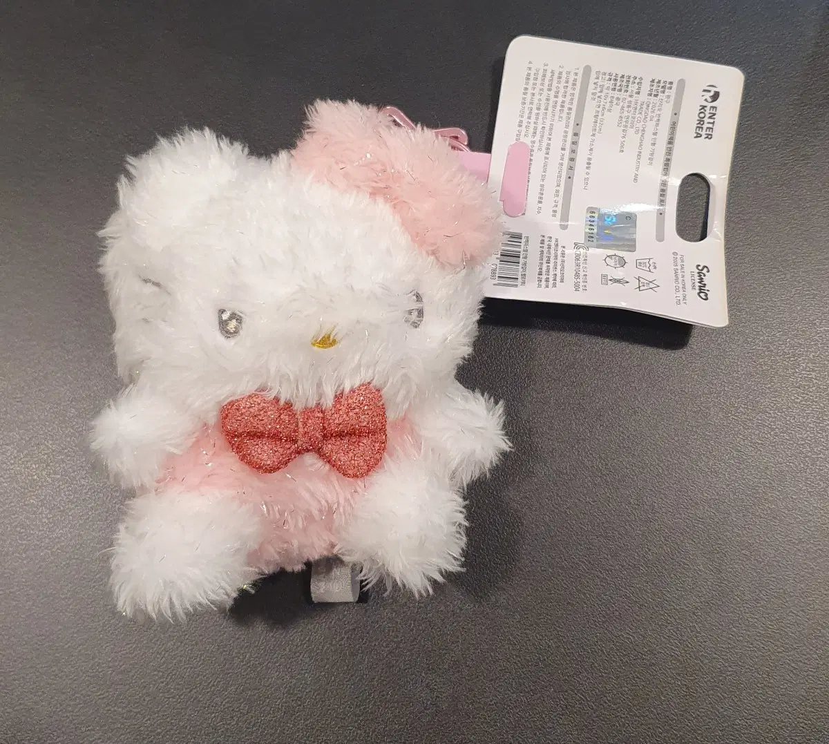 산리오 키티 반짝 파스텔 인형 키링 새상품