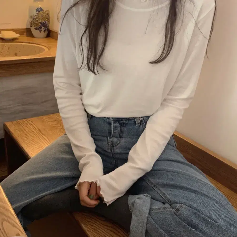 메이비베이비 Dearest Pure 긴팔티 (아이보리)