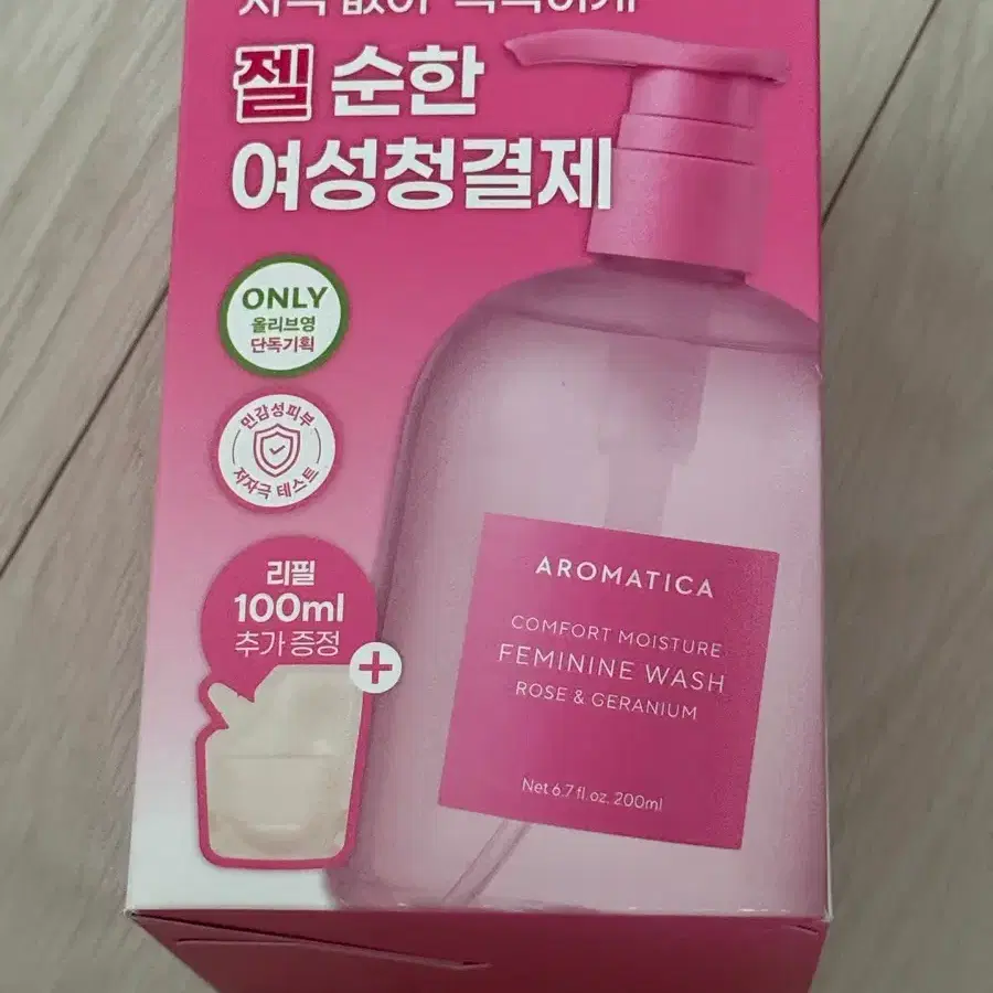 아로마티카 여성청결제 리필기획 로즈 & 제라늄