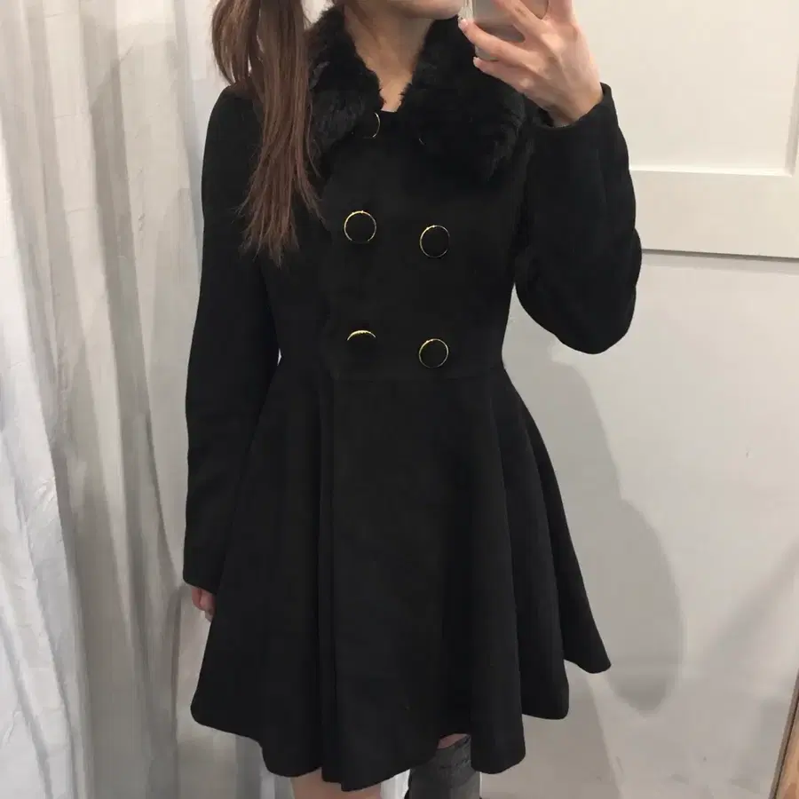 Cecil McBee 세실맥비 달천깔 히메갸루 퍼 코트