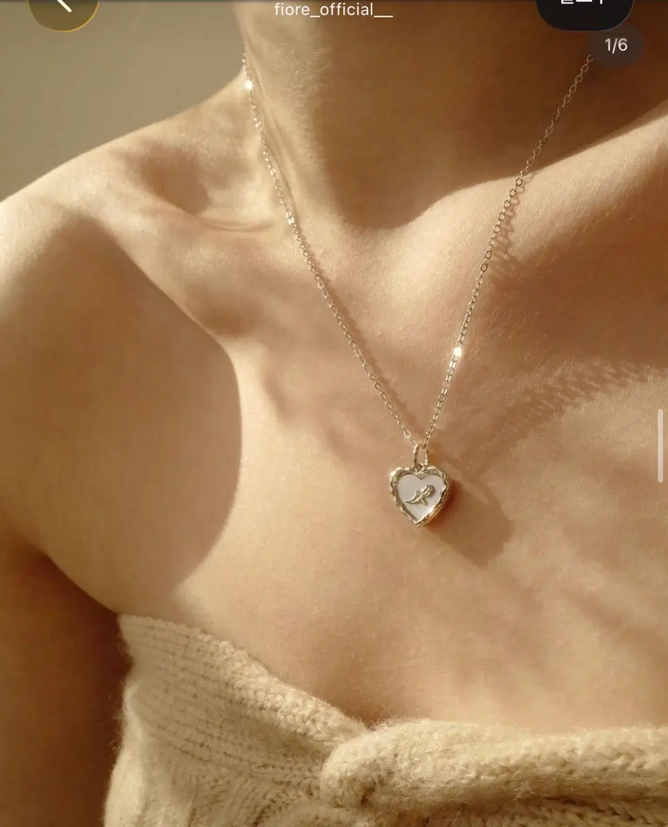 Fiore 피오레 love stone tulip necklace 실버925
