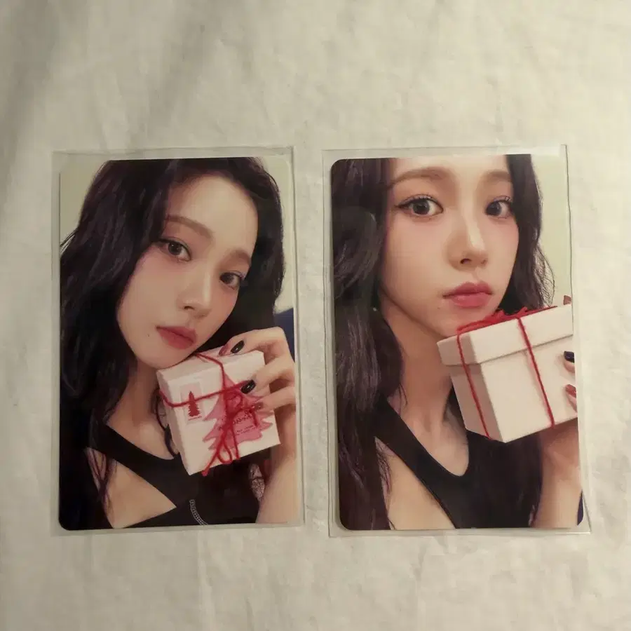 에스파 카리나 핑크 크리스마스 포카