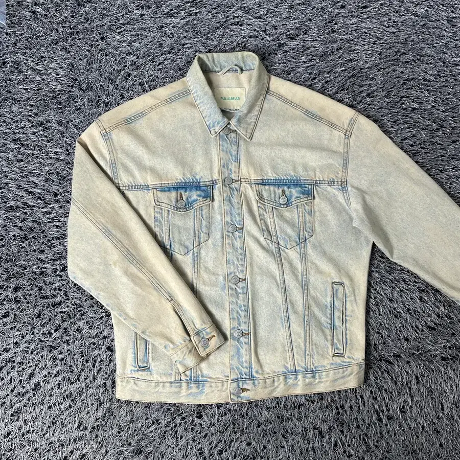 PULL & BEAR 풀앤베어 빈티지 워시드 데님 자켓 청자켓