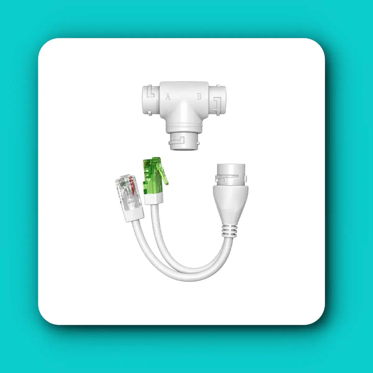 [도매가]PoE 2:1 네트워크 결합 분배기 RJ45 CCTV IP카메라 랜선 어댑터