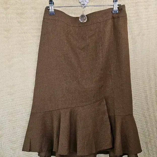 브라운 플레어 스커트