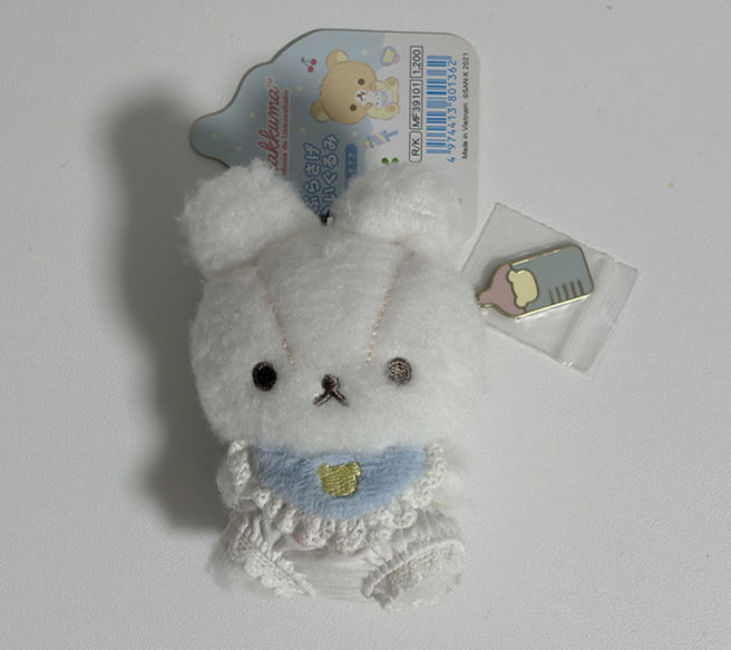 산엑스 리락쿠마 우사우사 베이비 아기토끼 코우사기 테노리 인형 키링