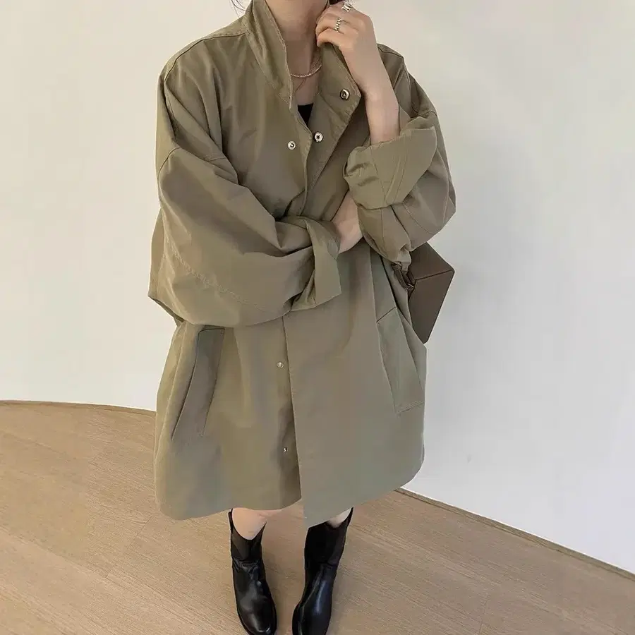 여성 면 오버핏 자켓