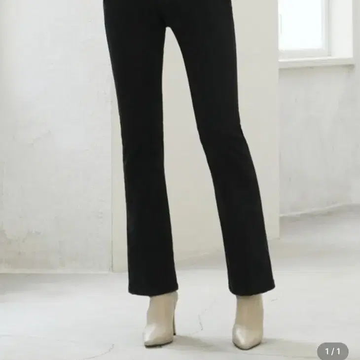 와르 기모 부츠컷 블랙진 W1020