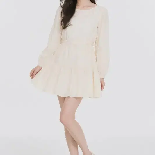 여F/로웰 샤랄라 플레어 미니 원피스