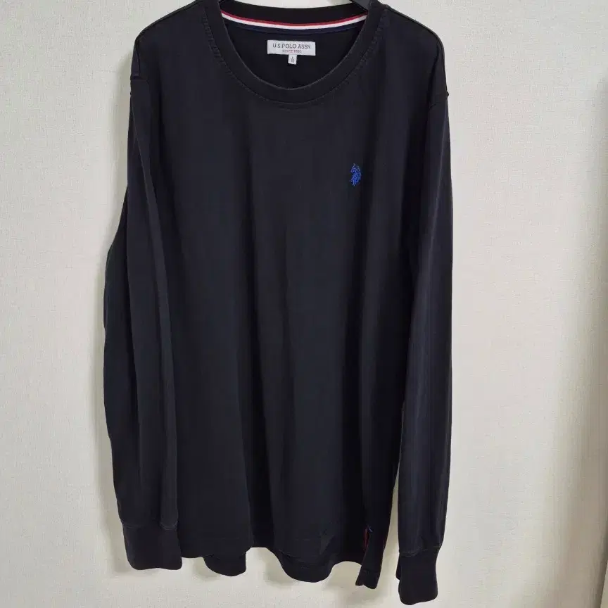 u,s  polo 블랙 면 티셔츠