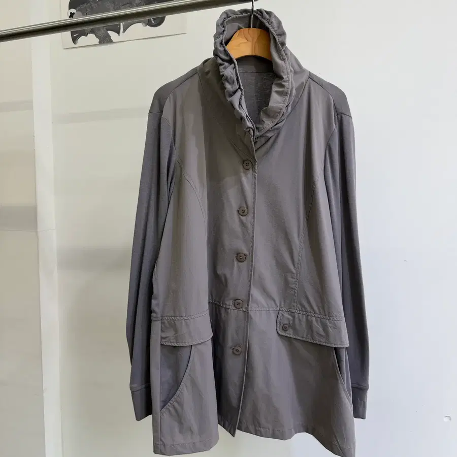 JAPANESE BRAND 그레이 판넬 코트