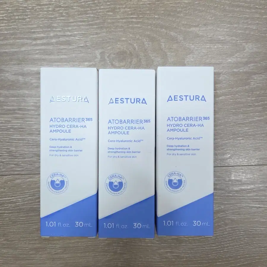 아모레 정품) 에스트라 아토베리어365 세라-히알 속수분 앰플 30ml 3개