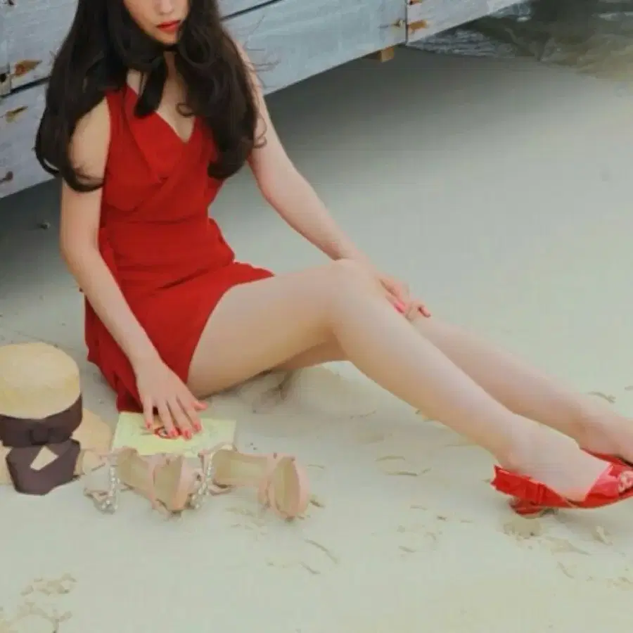 (새상품) 밀크코코아 레드키스 투웨이 원피스