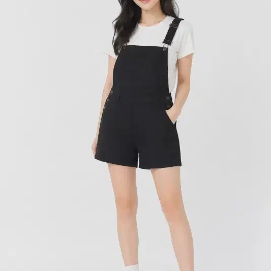 여66/리리앤코 (새상품) 블랙 미니 멜빵