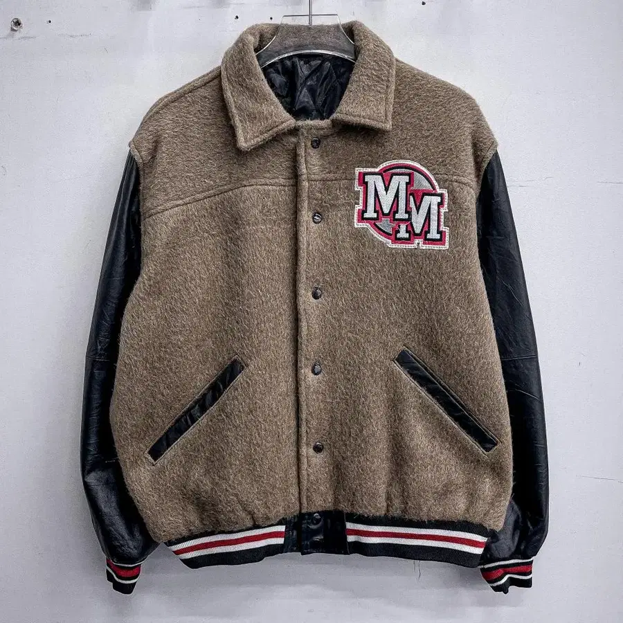 스카페이스 오리지널 울 레더 레트로 바시티 자켓 (국내 XL) AG293