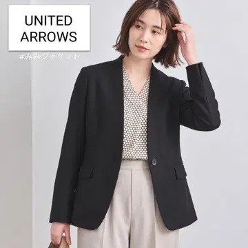 유나이티드 애로우즈/정가 3만 2천 엔 샴브레이 노카라 자켓 블랙