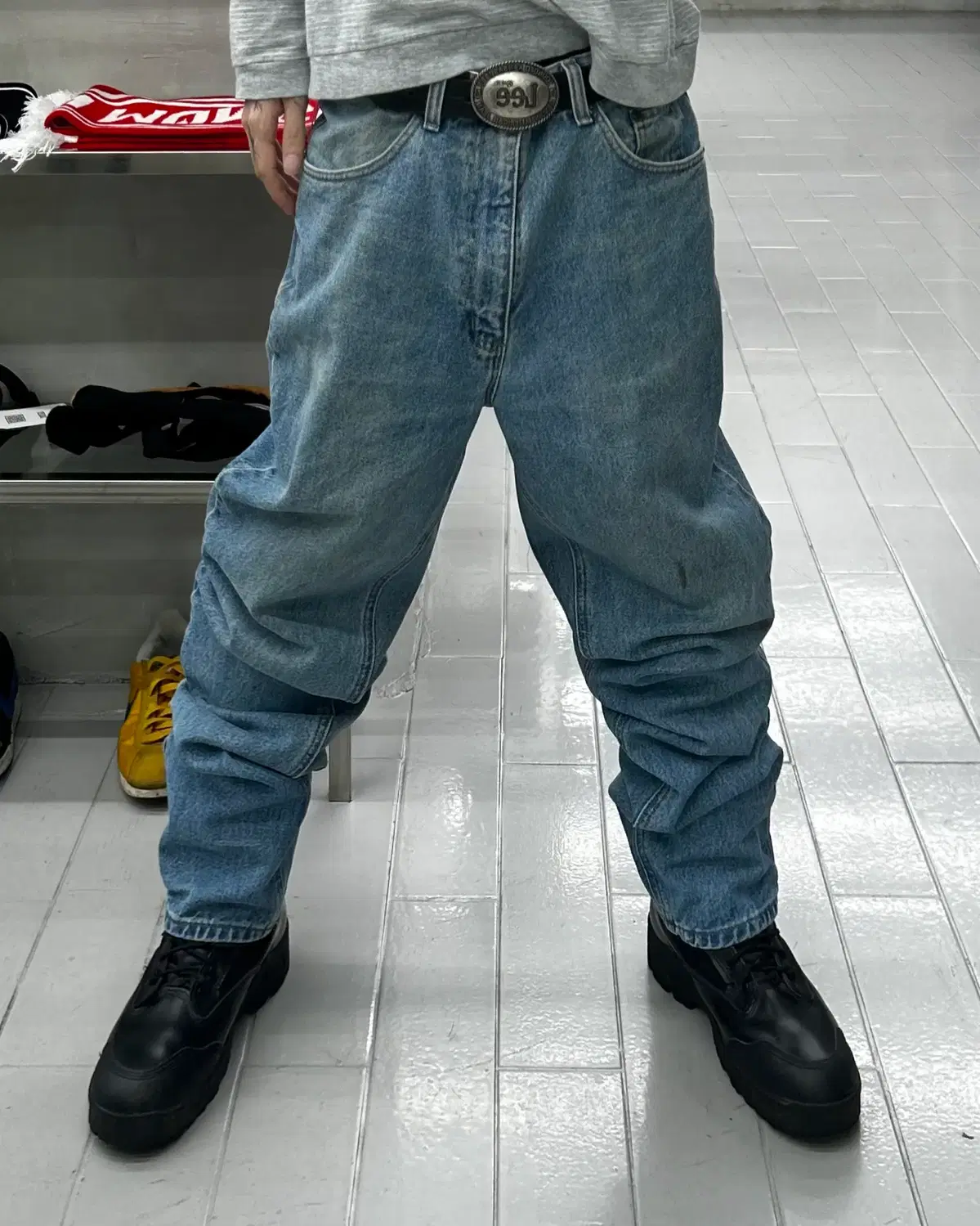 (34) 칼하트 연청 스트레이트 데님 팬츠
