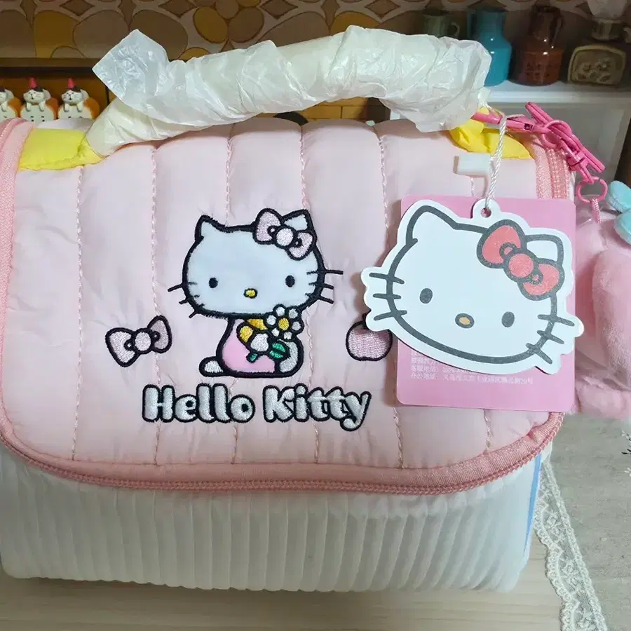 헬로키티 손잡이 파우치& 마멜 키링 세트