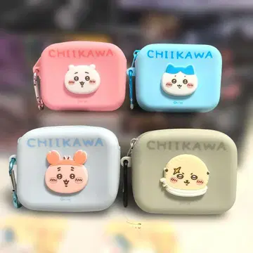 [ 택 포함 ] 치이카와 하치와레 랏코 카니짱 실리콘 파우치 4종 세트