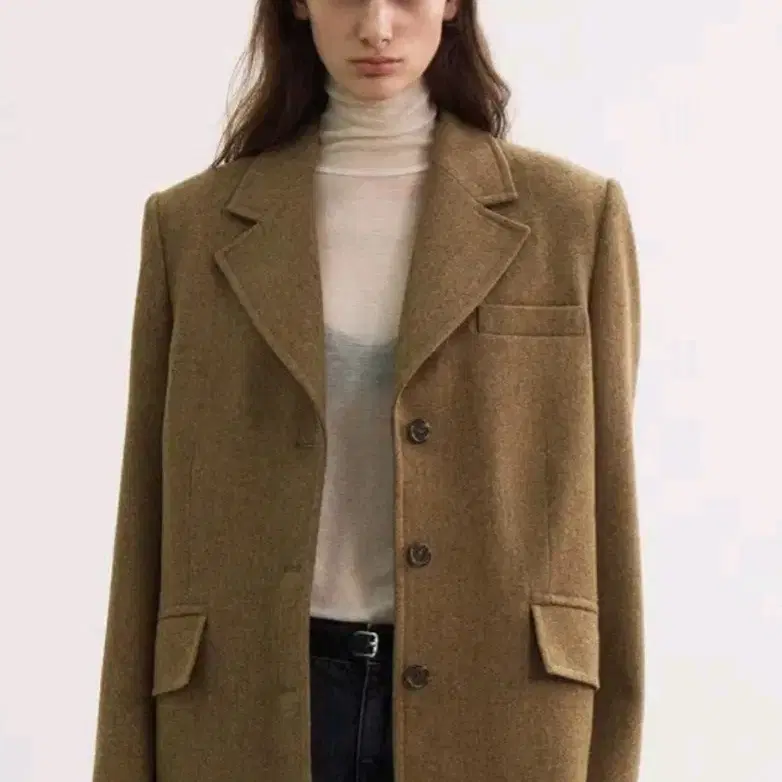르 le 자켓 melange wool single blazer