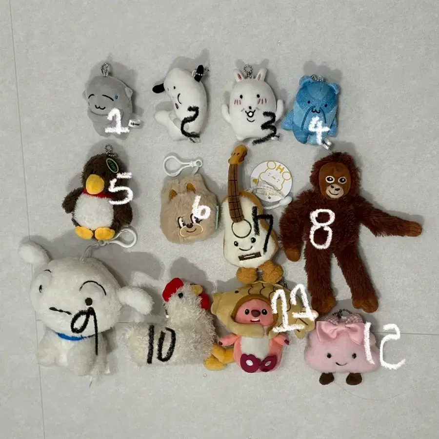 인형 키링 개당 2,000원