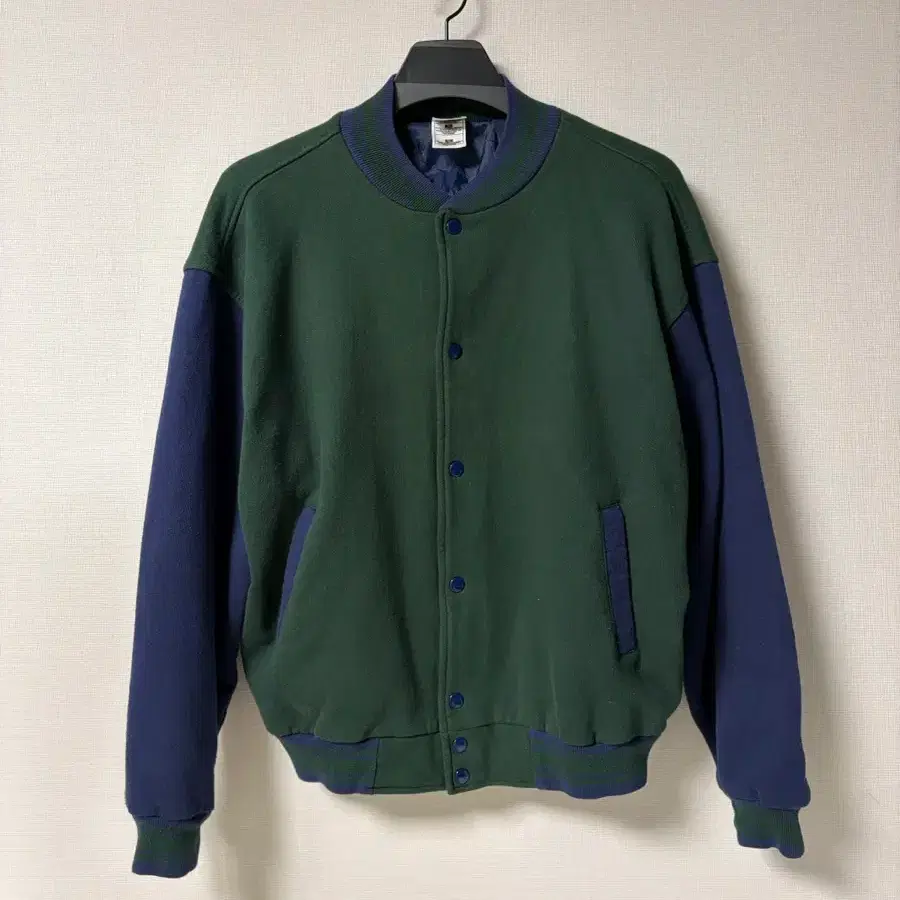 00s 프룻오브더룸 투톤 스웻 바시티 자켓 (XL)