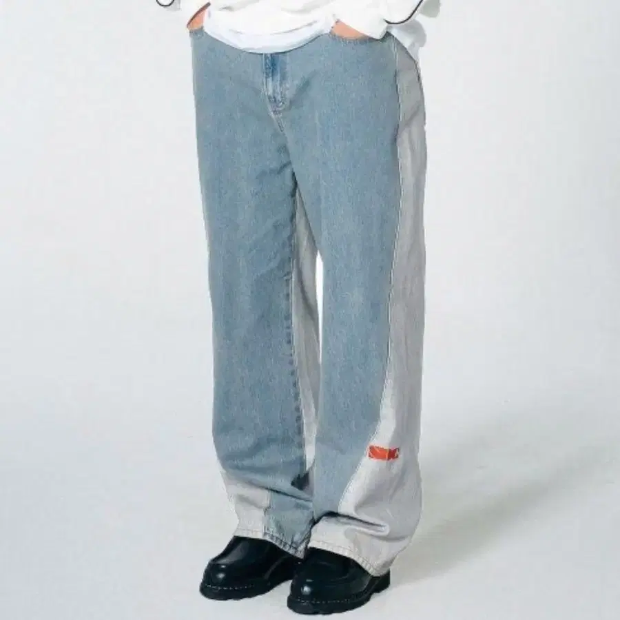 스컬프터 리버스 블록 데님