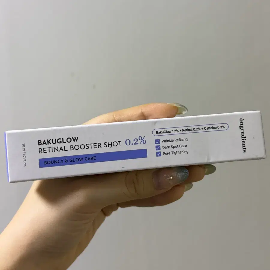 [미개봉/새상품] 온그리디언츠 바쿠글로우 레티날 부스터 샷 0.2퍼센트 30ml