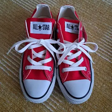 미사용 새상품 CONVERSE ALL STAR 레드 스니커즈 22.5cm