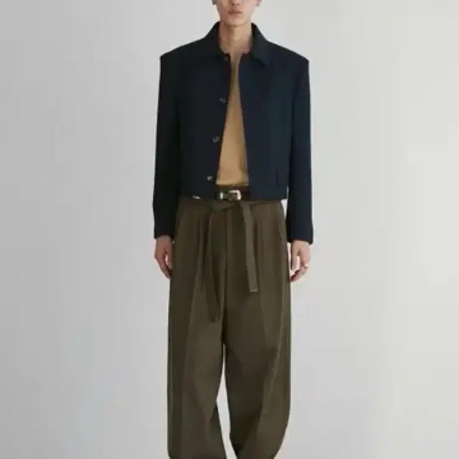 [M] RECTO 24fw 울 블렌드 숏 자켓 (네이비)