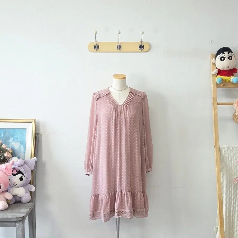 빈티지 만원샵 써스데이 아일랜드 인디핑크 원피스