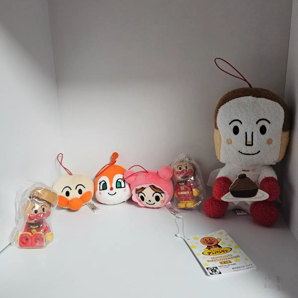 [고전문구] 호빵맨, 짤랑이, 아카짱 인형키링 식빵맨 인형
