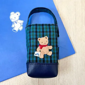 [슈파트 S에 최적] 파밀리아 젤 케이스/파랑 체크/곰