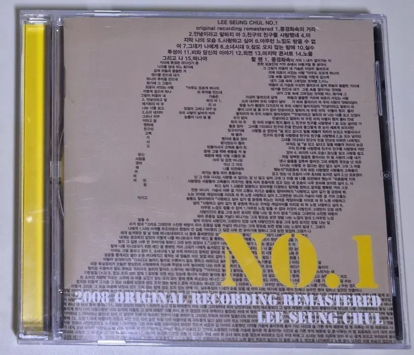 이승철 NO.1 2008 ORIGINAL RECORDING REMASTERED (개봉 CD)