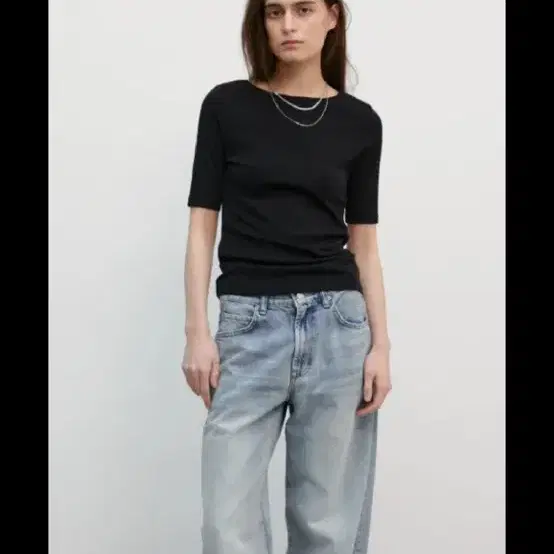 수아마르 calone loose-fit denim m