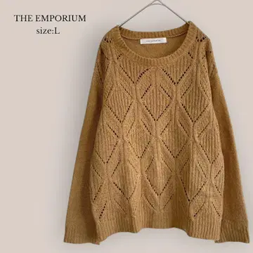 지엔포리움 THE EMPORIUM 시스루 니트 브라운 월드