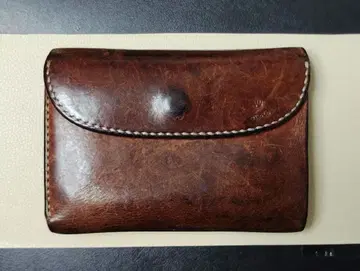 MOTO 모토 미들 지갑 천연 가죽 지갑 카멜