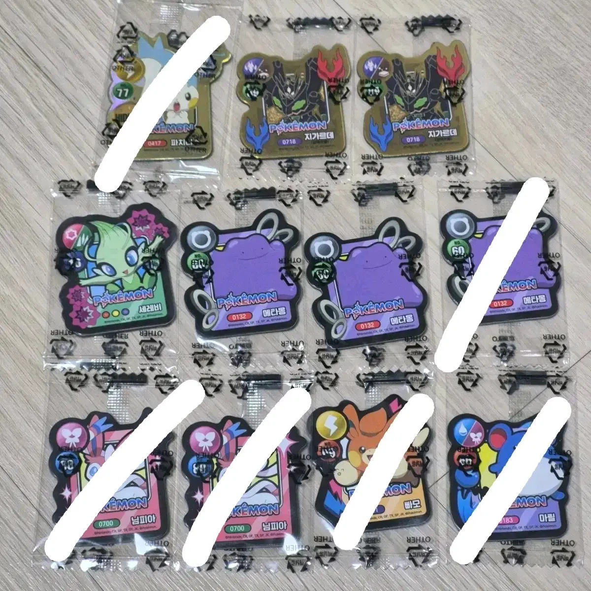 포켓몬 쿠키 마그넷 1탄 2탄 메타몽 지가르데 세레비