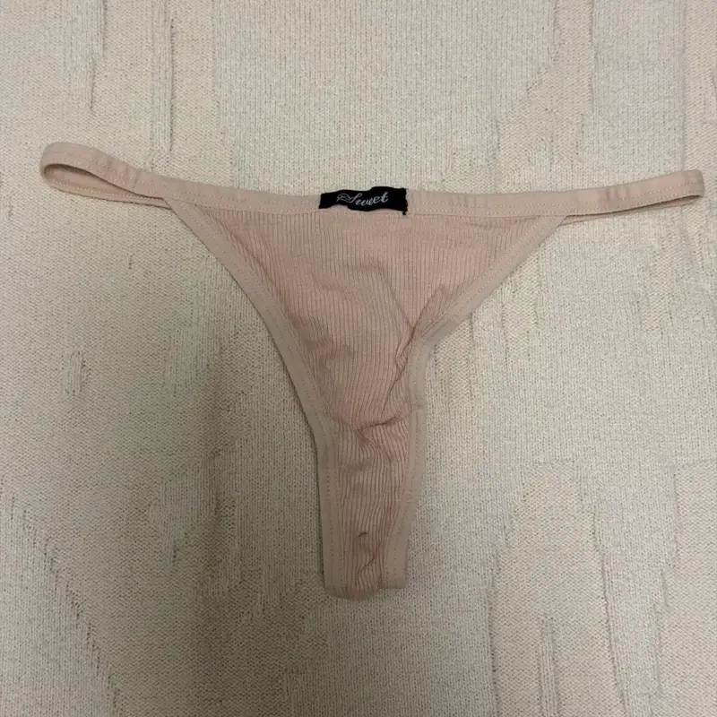 (중고) 누드핑크 골지 스트링 팬티