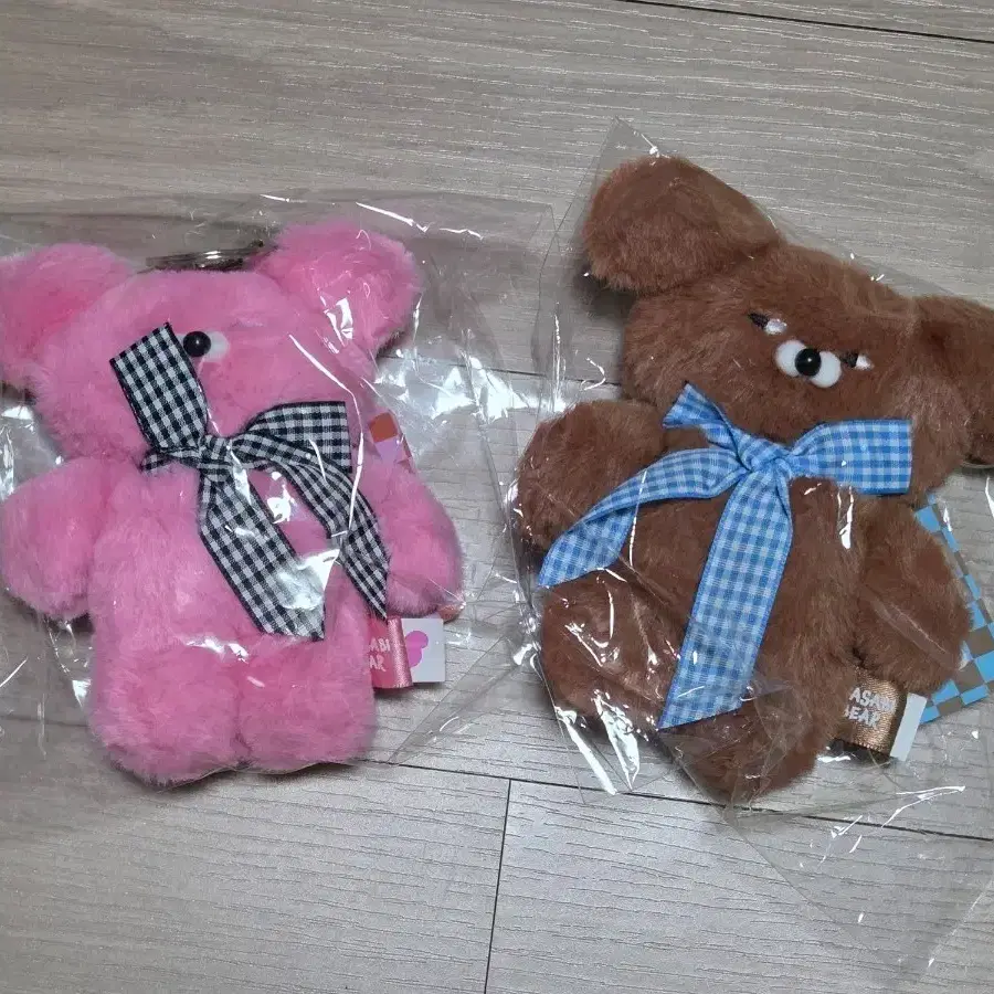 와사비베어 핑사비베어 브라운베어 13cm 키링세트