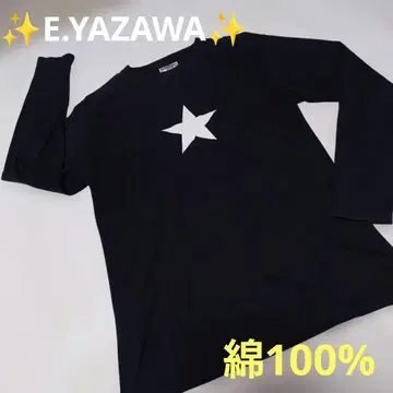 E.YAZAWA 긴팔 티셔츠 블랙 스타