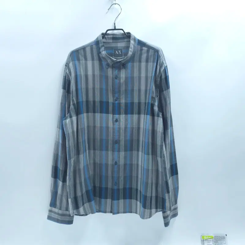 ARMANI EXCHANGE 아르마니 익스체인지 블루 체크남방 셔츠 C163